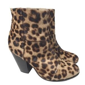Rag Bone‎ newbury Leopard Print Calf Hair Ankle Boots